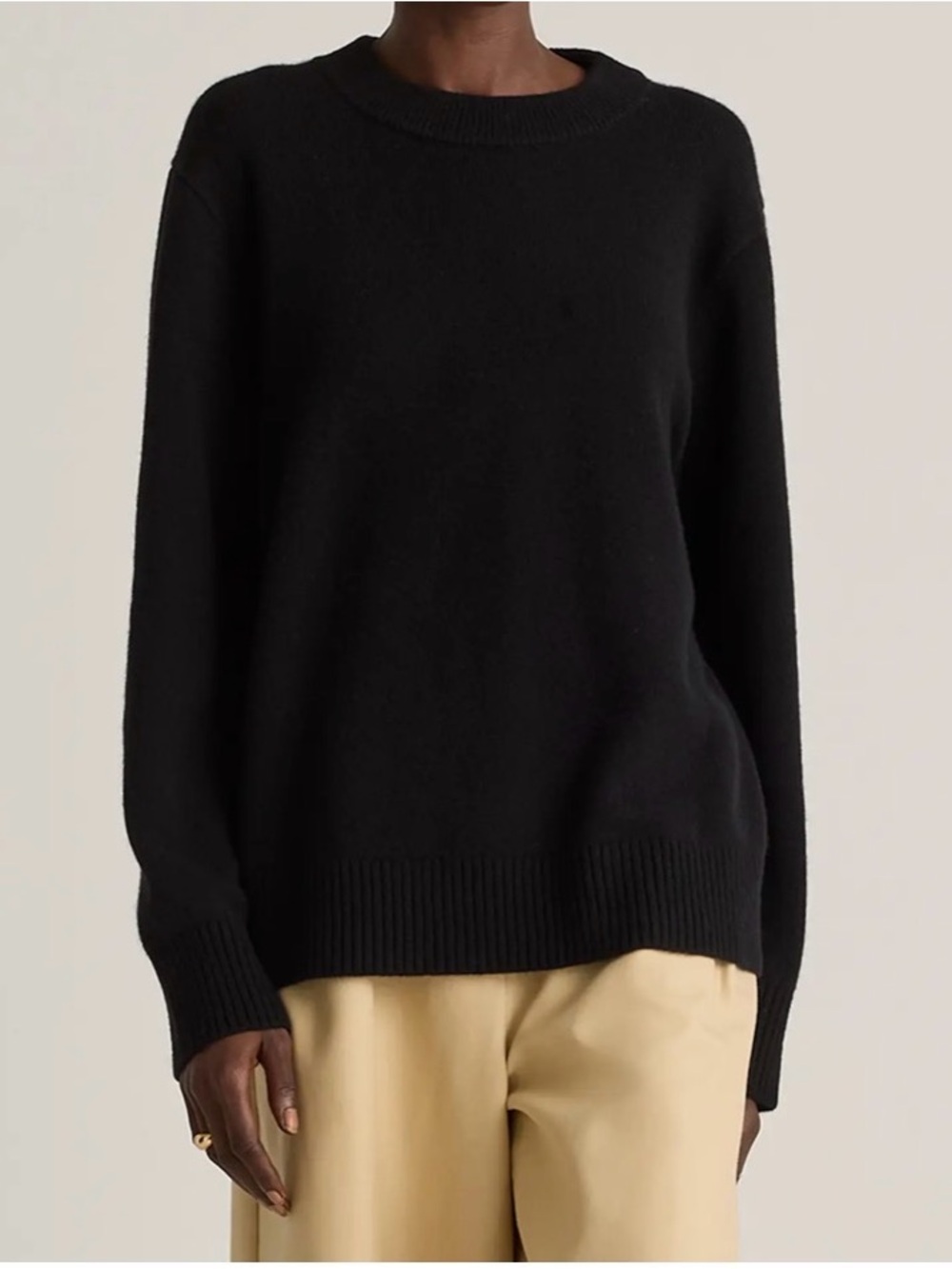 Quince Mongolian Cashmere Oversized Crewneck Sweater